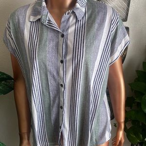 Green & Blue Button down shirt